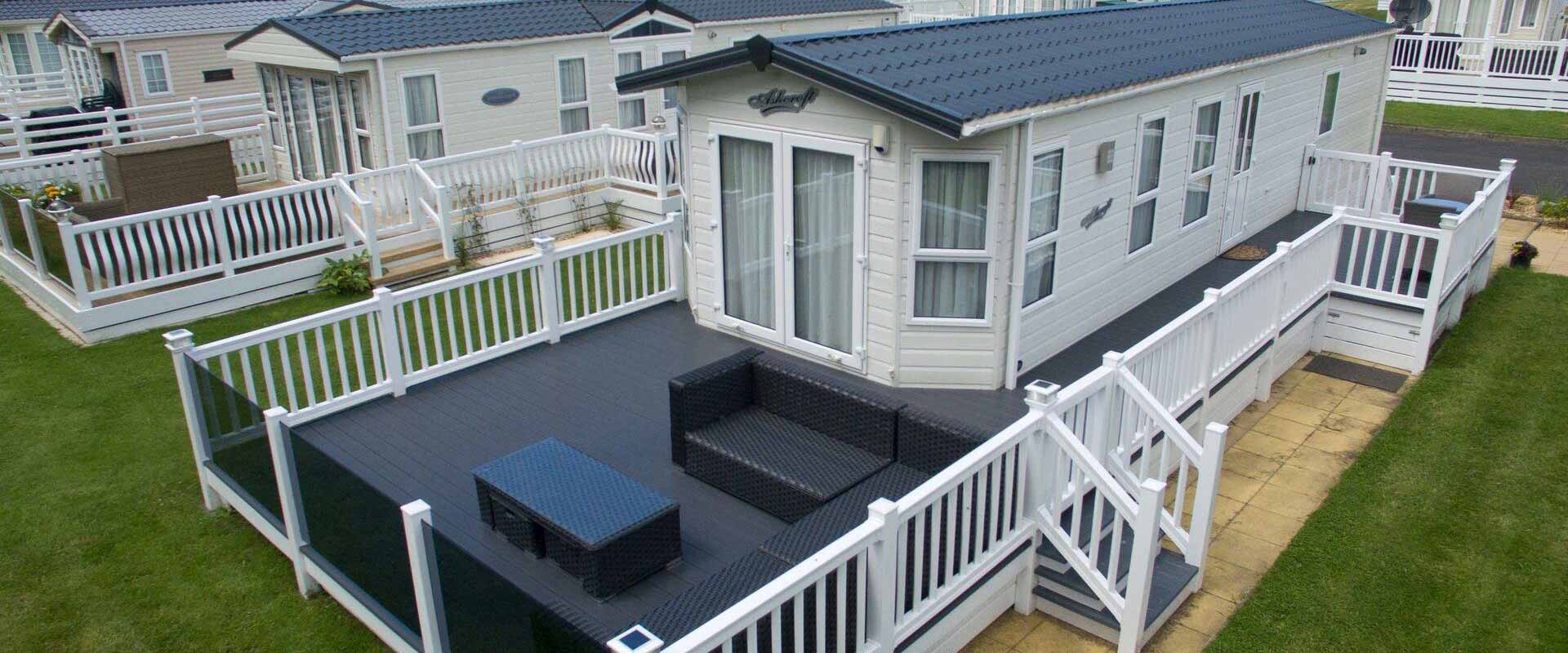 Static Caravan & Lodge Plastic Decking Boards | UPVC Kits (UK)